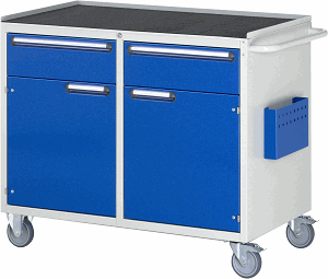 Montagewagen Modell LL5.8.8, B 1145 x T 650 x H 975mm, Metall-Top 25 mm mit Anti-Rutsch-Matte