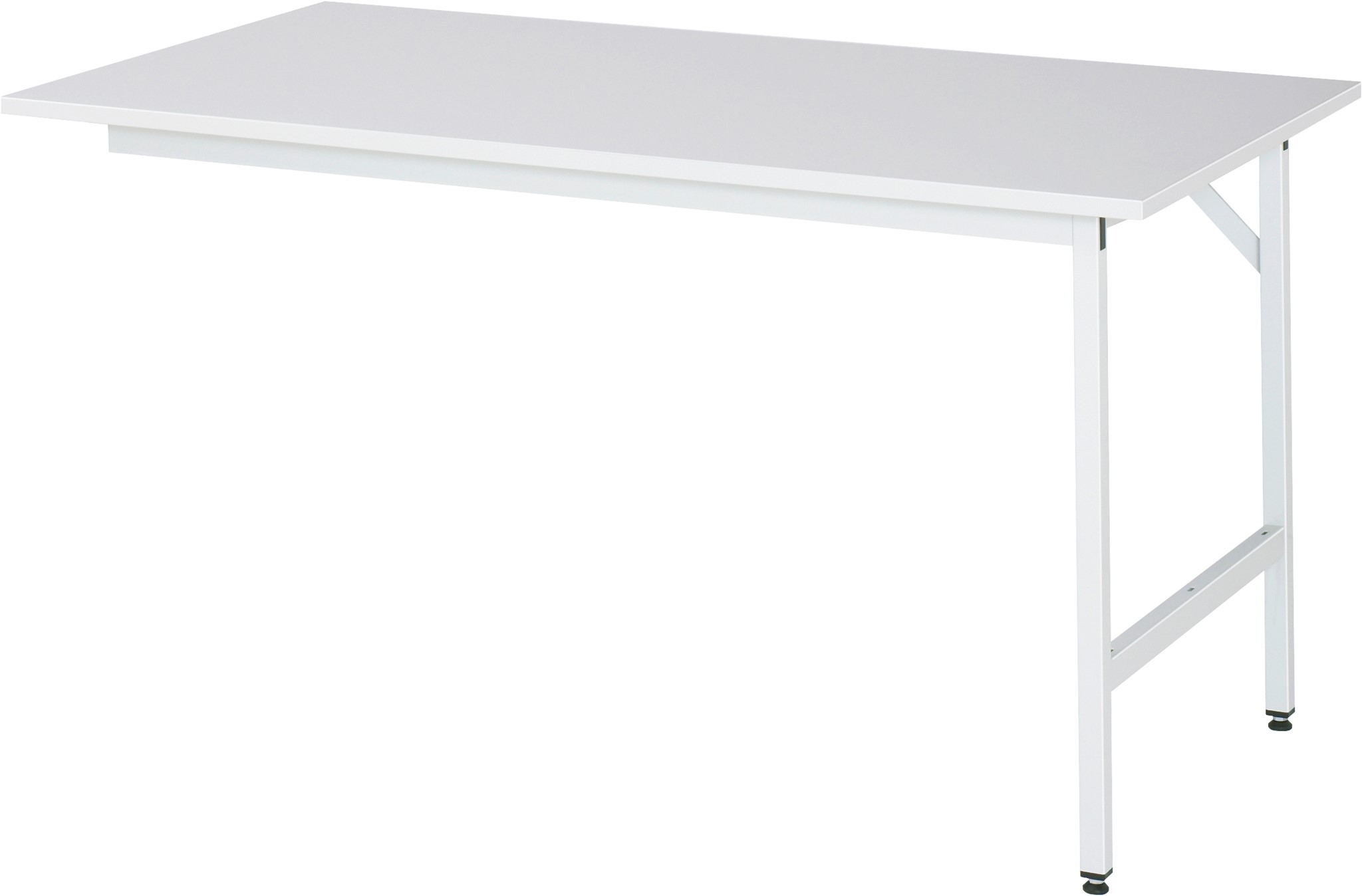 Arbeitstisch, B 1250 x T 800 x H 800-850 mm, EGB-Melaminbeschichtete-Platte 28 mm