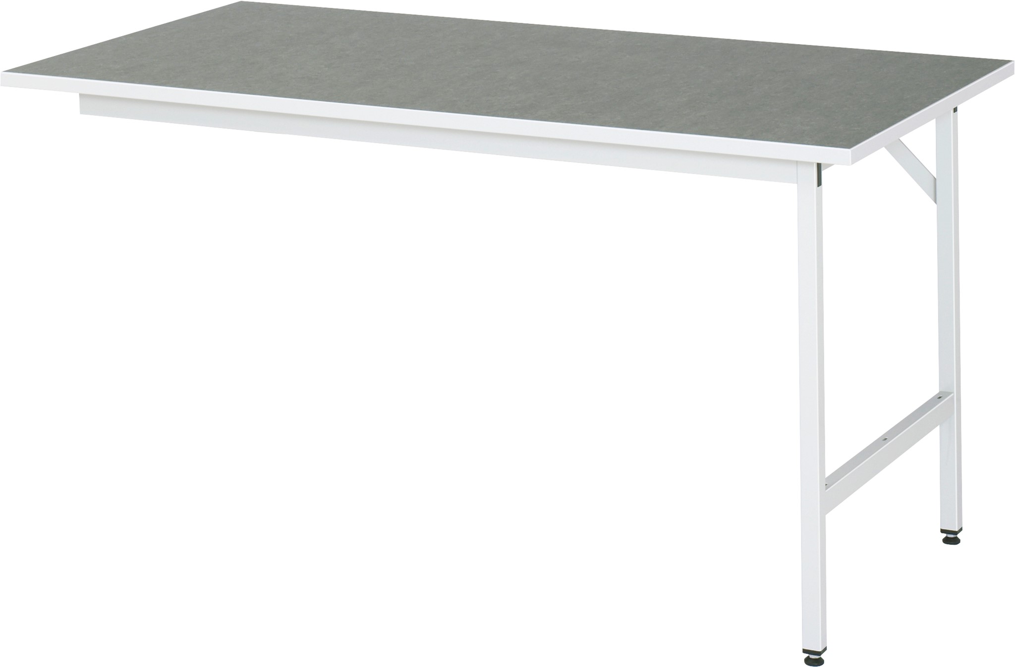 Arbeitstisch, B 1250 x T 800 x H 800-850 mm, Linoleum-/Universal-Platte 25 mm