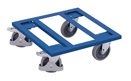 Kistenroller, 500x500 mm BxT ohne Boden (2 Stück)