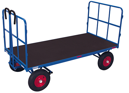 Handpritschenwagen, 1940x1000 mm BxT, 2 Rohrgitterwände