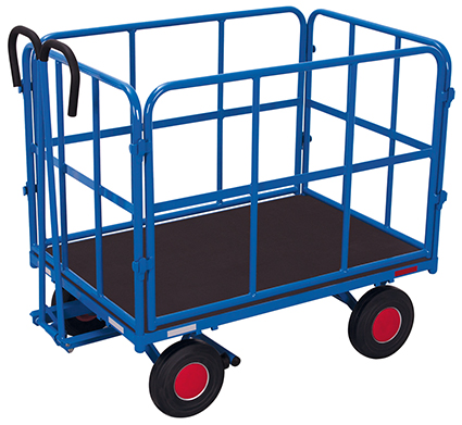 Handpritschenwagen, 1140x740 mm BxT, 4 Rohrgitterwände