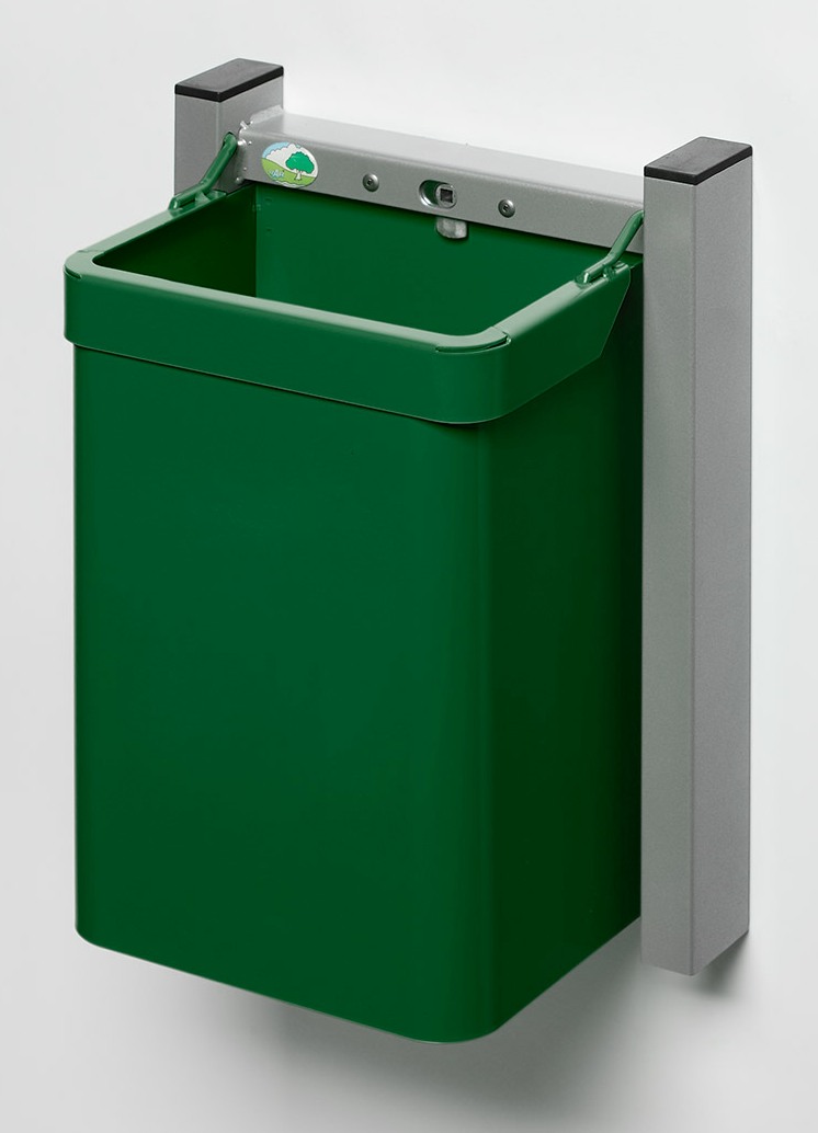 City G 3, Farbe: RAL 6001 Grün für Glas, für 35 Liter Säcke