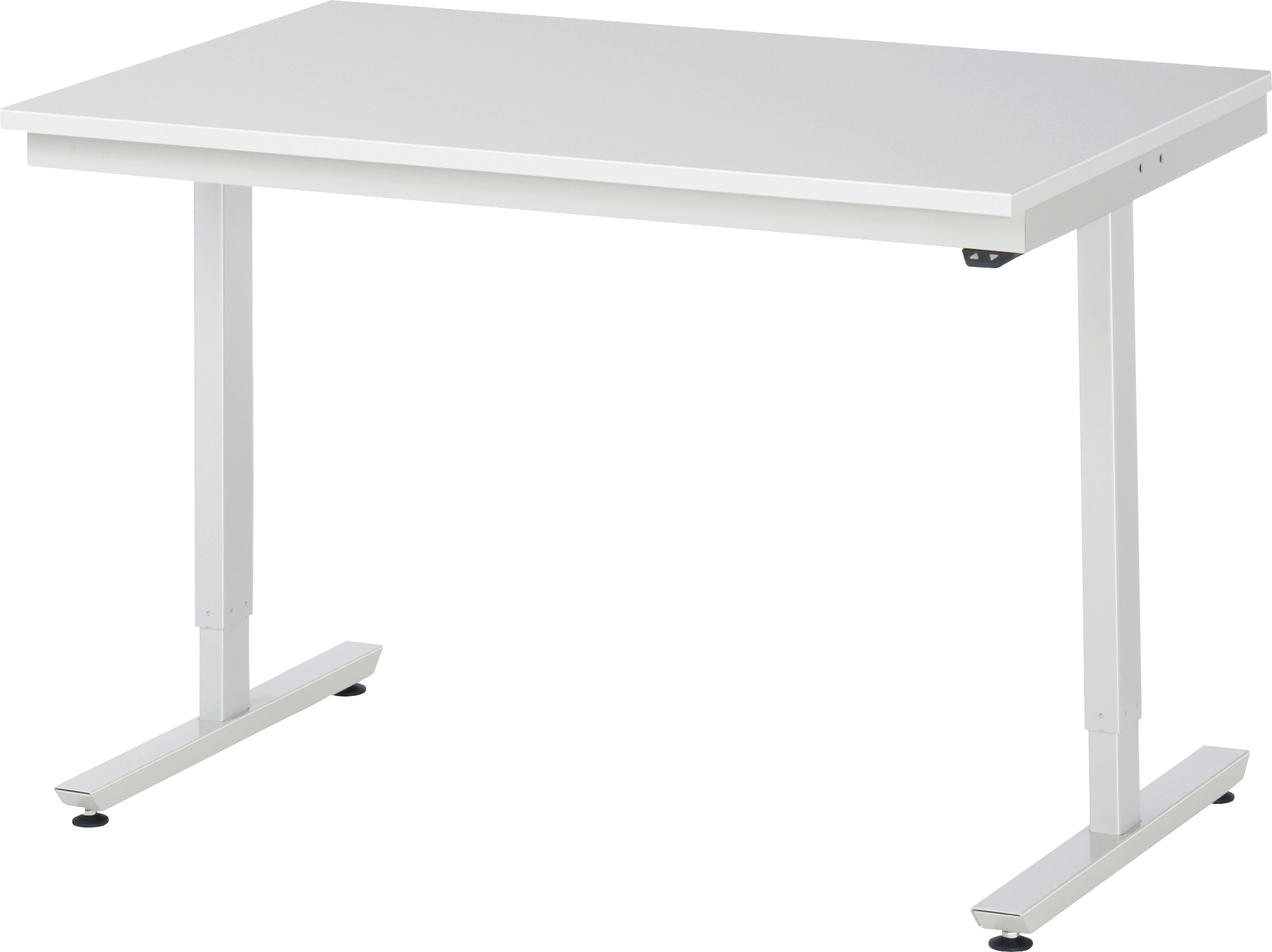 Arbeitstisch 1250x800x720-1120 mm BxTxH mit Melamin-Platte 22 mm