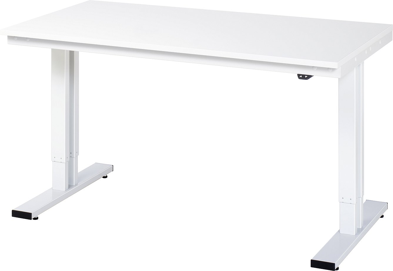Arbeitstisch 1500x800x720-1120 mm BxTxH mit Melamin-Platte 22 mm