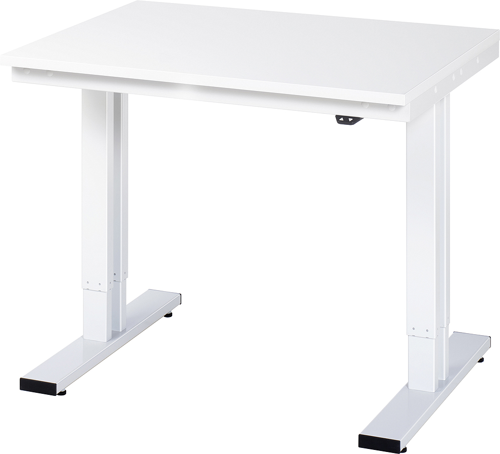 Arbeitstisch 1000x800x720-1120 mm BxTxH mit EGB-Melamin-Platte 28 mm