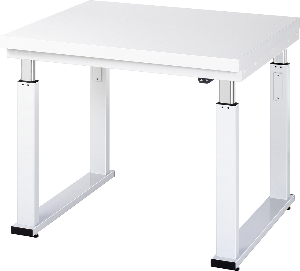 Arbeitstisch 1000x900x740-1140 mm BxTxH mit Hartlaminat-Platte 40 mm (mit 0,8 mm HPL Auflage)