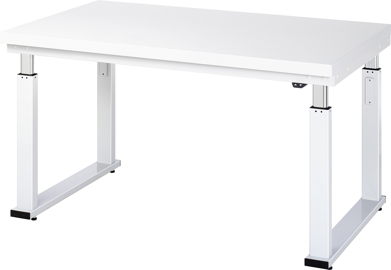 Arbeitstisch 1250x900x740-1140 mm BxTxH mit Hartlaminat-Platte 40 mm (mit 0,8 mm HPL Auflage)