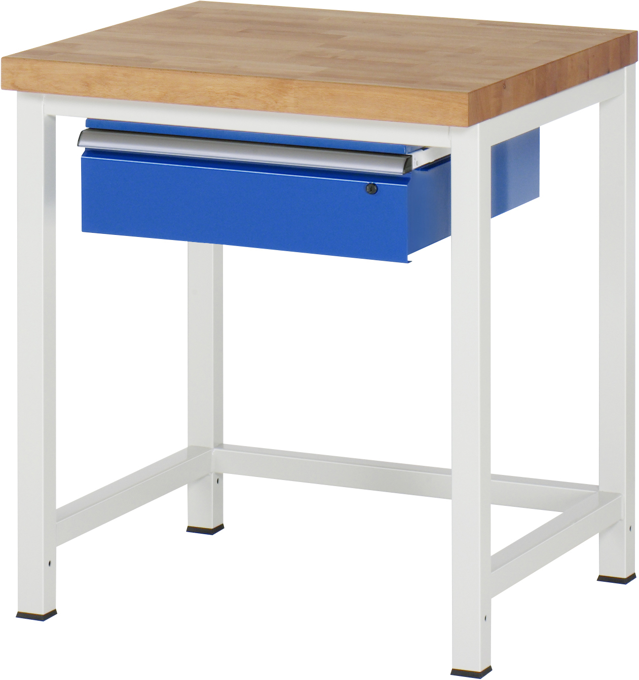 Werkbank fixe Höhe, B 750xT 700xH 840mm, Buche-Massiv-Platte 40mm