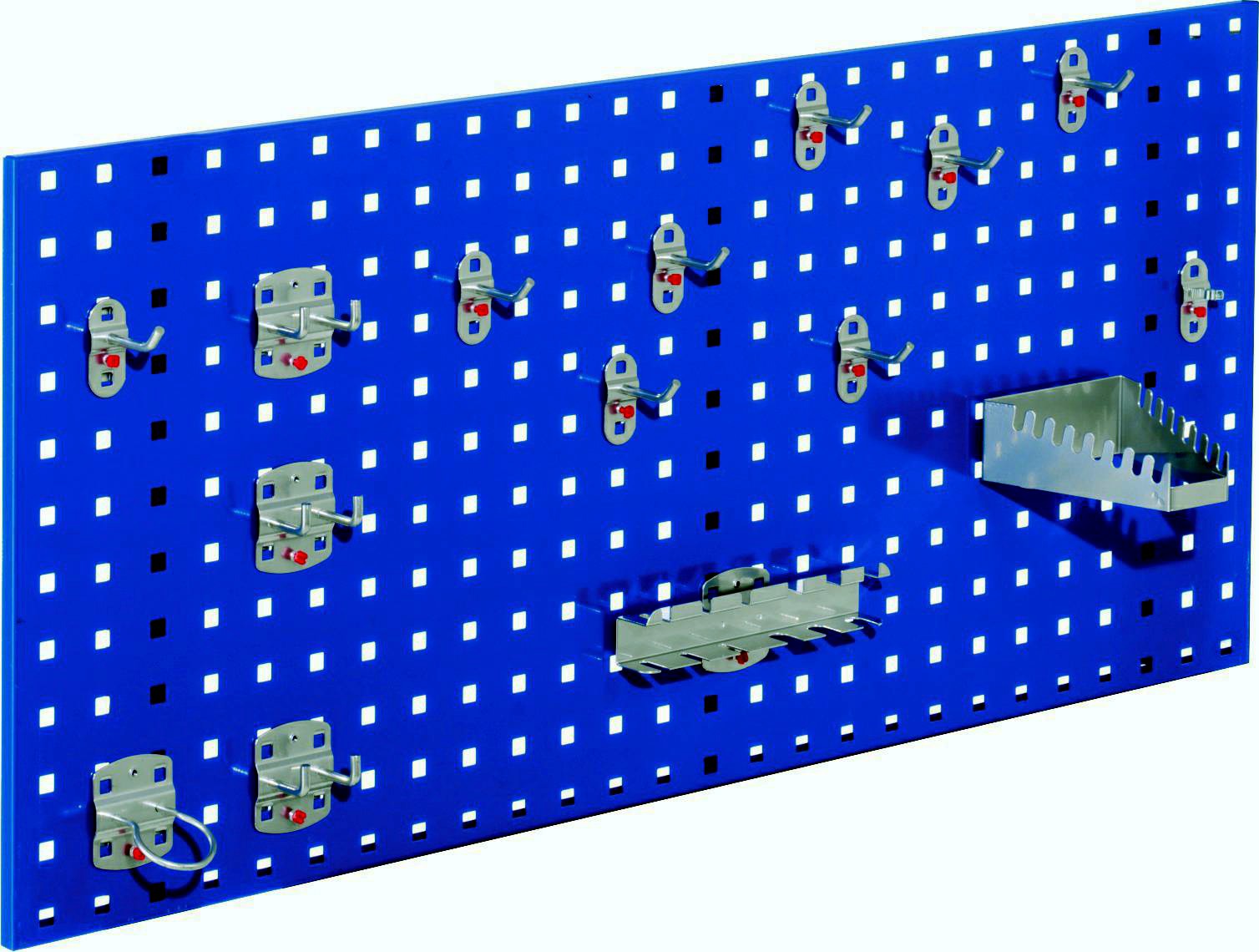 Loch-/Magnetwand Einsteigerset 1, 1 x Lochplatte, 1 Werkzeughalterset 15-teilig