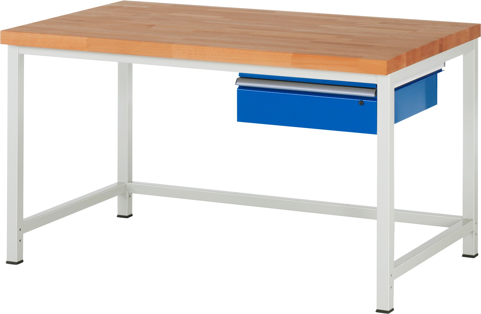 Werkbank fixe Höhe, B 1500xT 900xH 840mm, Buche-Massiv-Platte 40mm