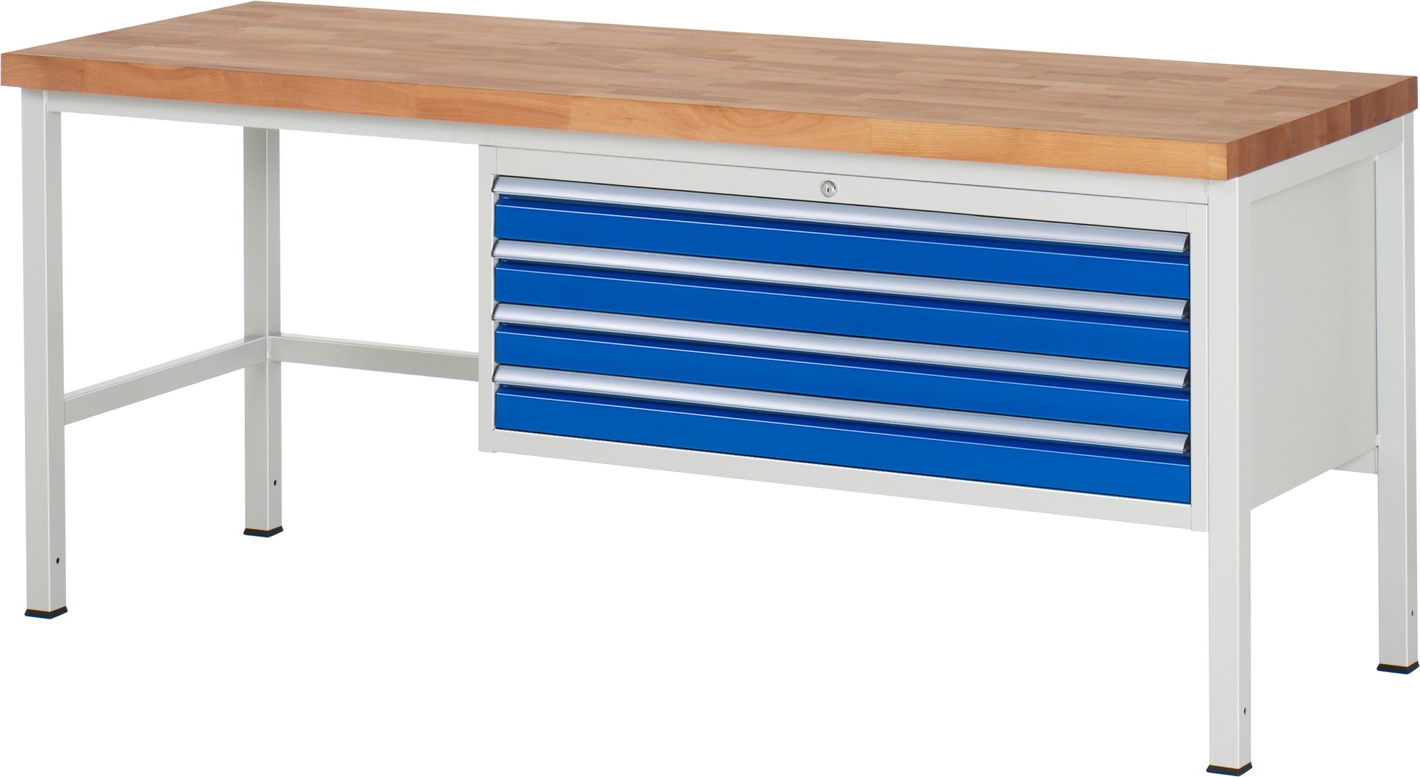 Werkbank Modell 8333, B 2000xT 700xH 840mm, Buche-Massiv-Platte 40mm