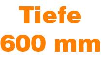 Regaltiefe 600 mm