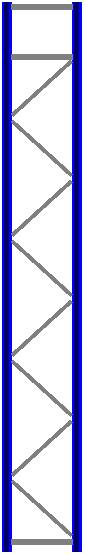 Seitenrahmen/Ständer Höhe 5500 mm Tiefe 800 mm für Längen 1825, 2700 und 3600 mm