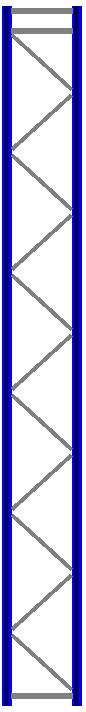 Seitenrahmen/Ständer Höhe 7000 mm Tiefe 800 mm für Längen 1825, 2700 und 3600 mm