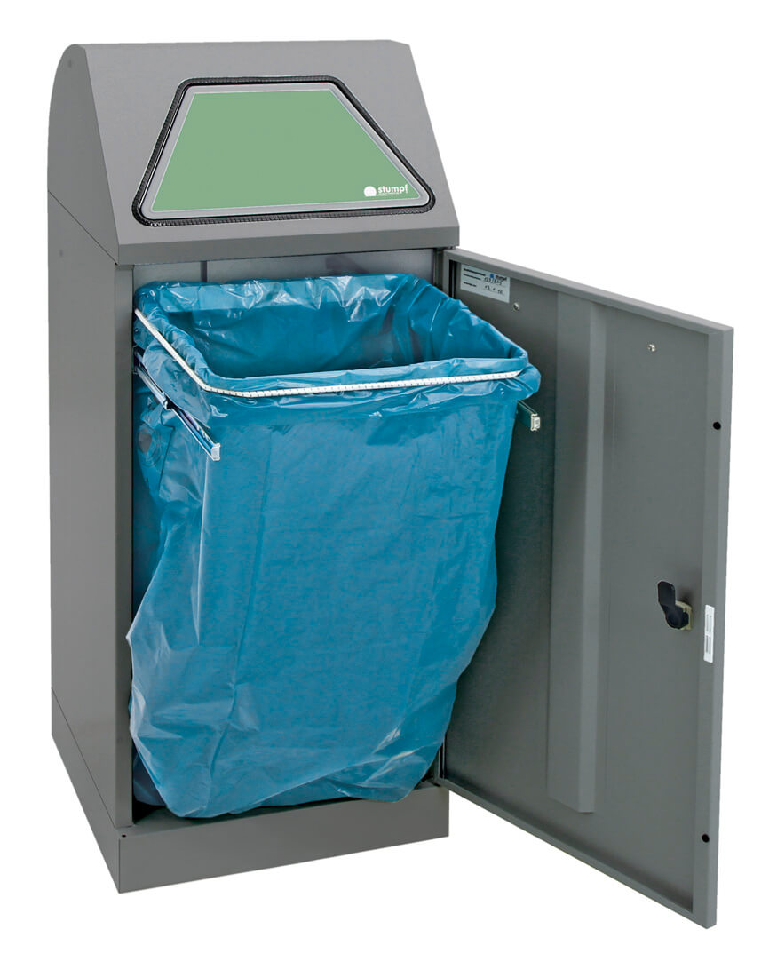 Abfalltrennsystem Modell Vario 75 Liter, mit Handbedienung, mit ProSlide©-System graualu-struktur
