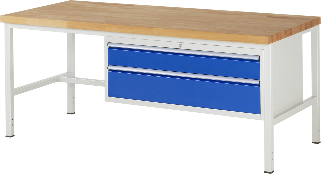 Werkbank Modell 8323, B 2000xT 900xH 840mm, Buche-Massiv-Platte 40mm