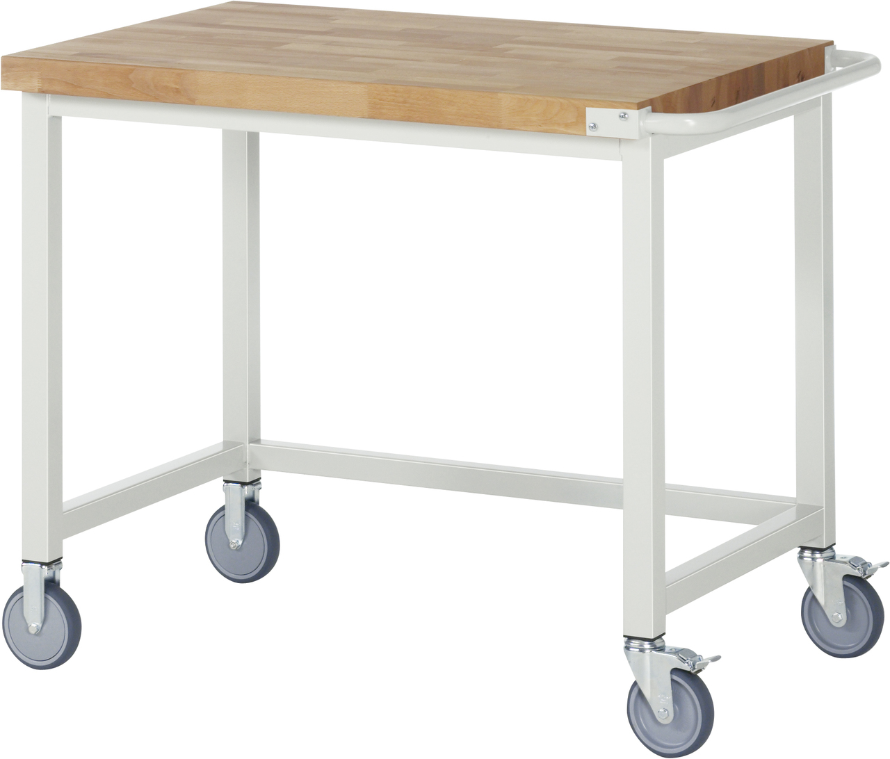 Fahrbare Werkbank Modell 8000, B 1000xT 700xH 880-1080mm, Buche-Massiv-Platte 40mm