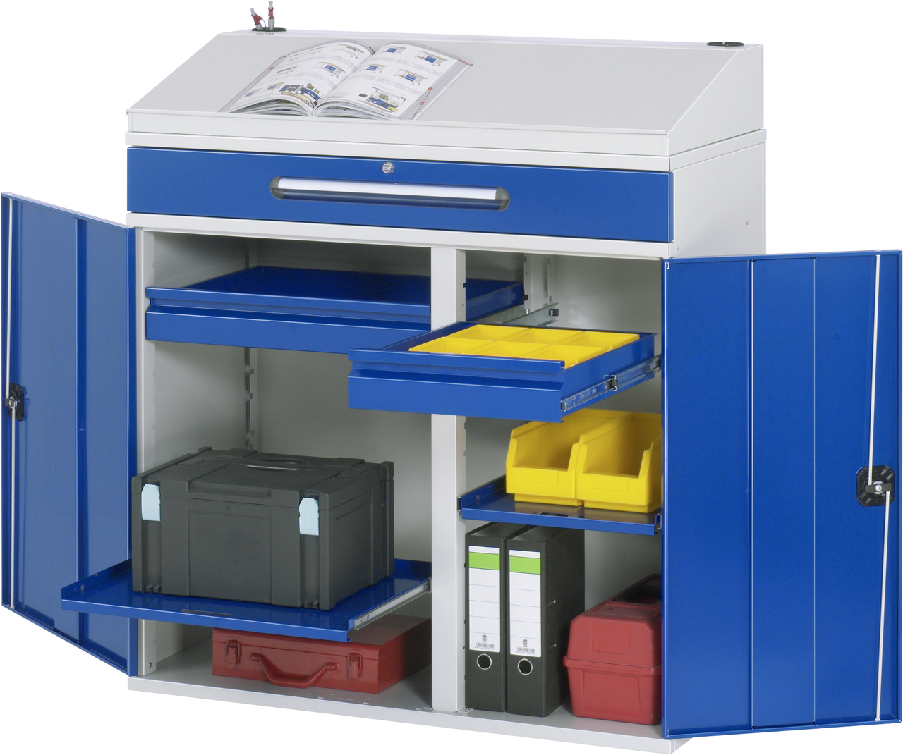 Beistellschrank-Stehpult, Modell 03, stationär