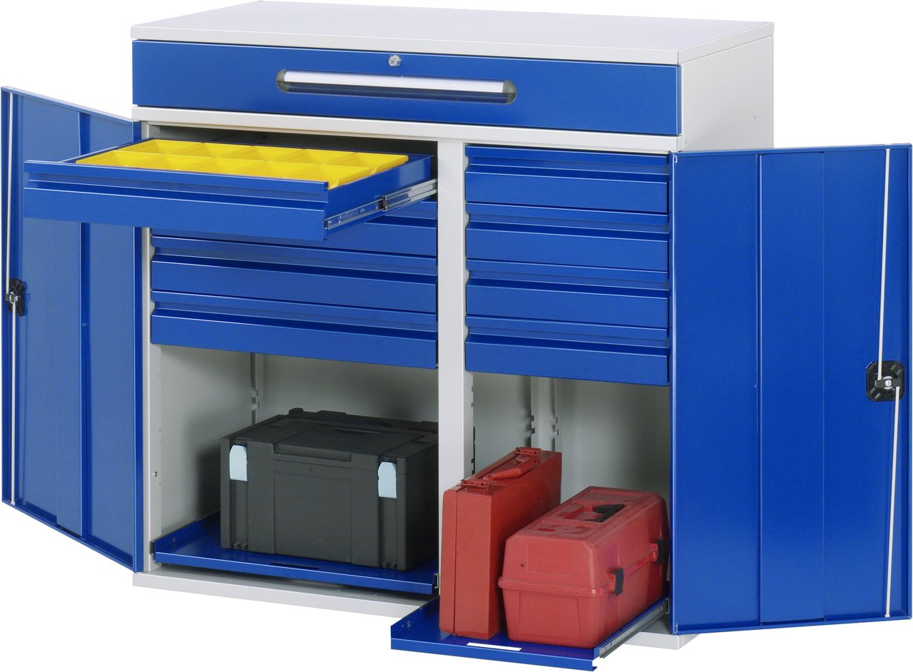 Beistellschrank-Stehpult, Modell 33, stationär