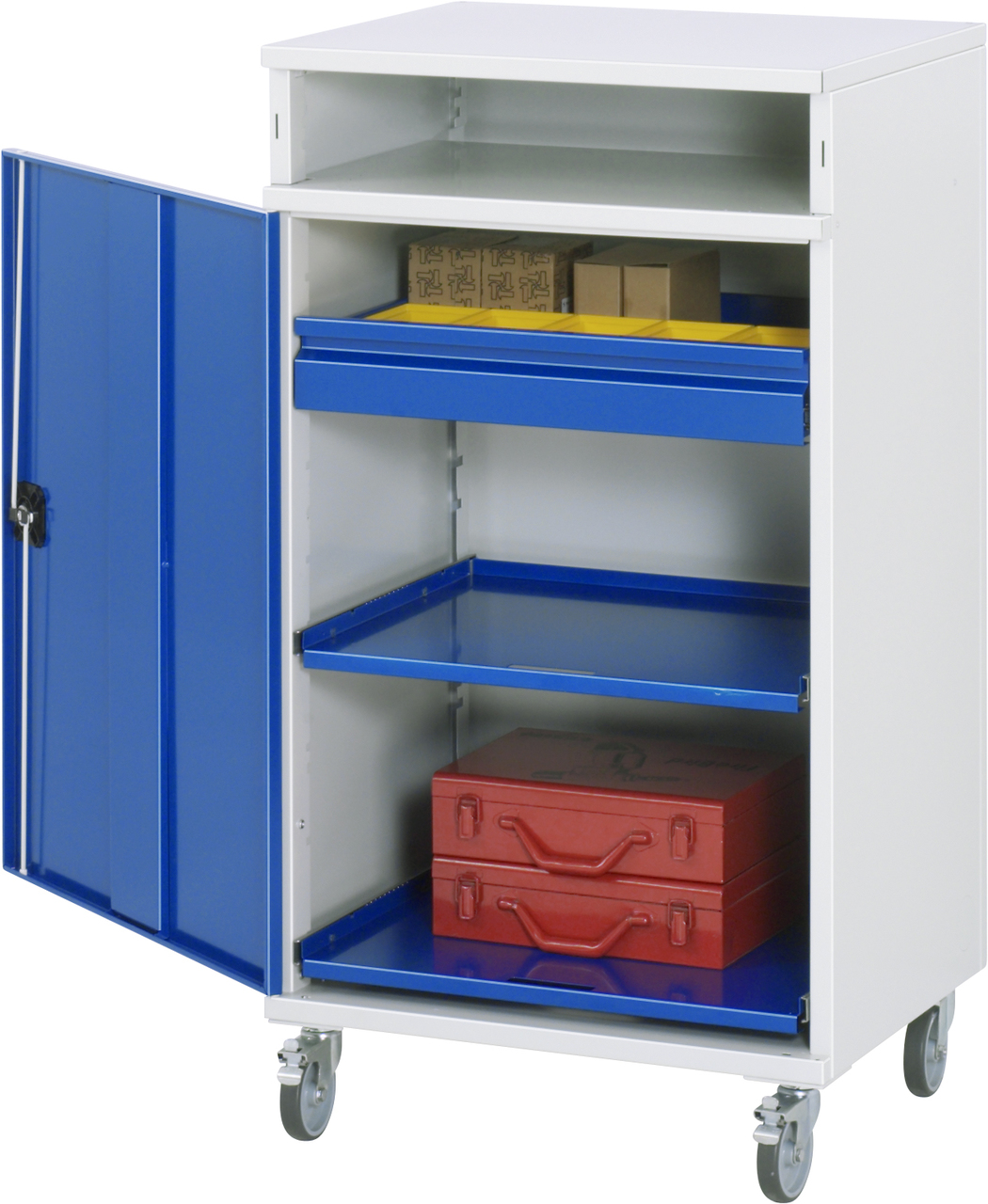 Beistellschrank-Stehpult, Modell 31, mobil