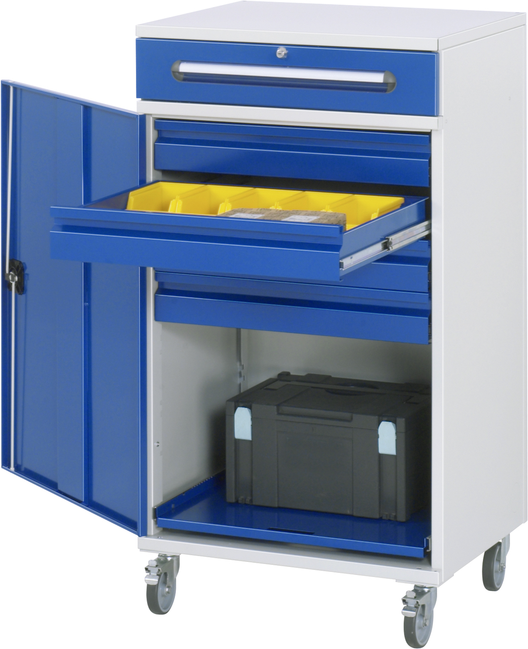 Beistellschrank-Stehpult, Modell 33, mobil