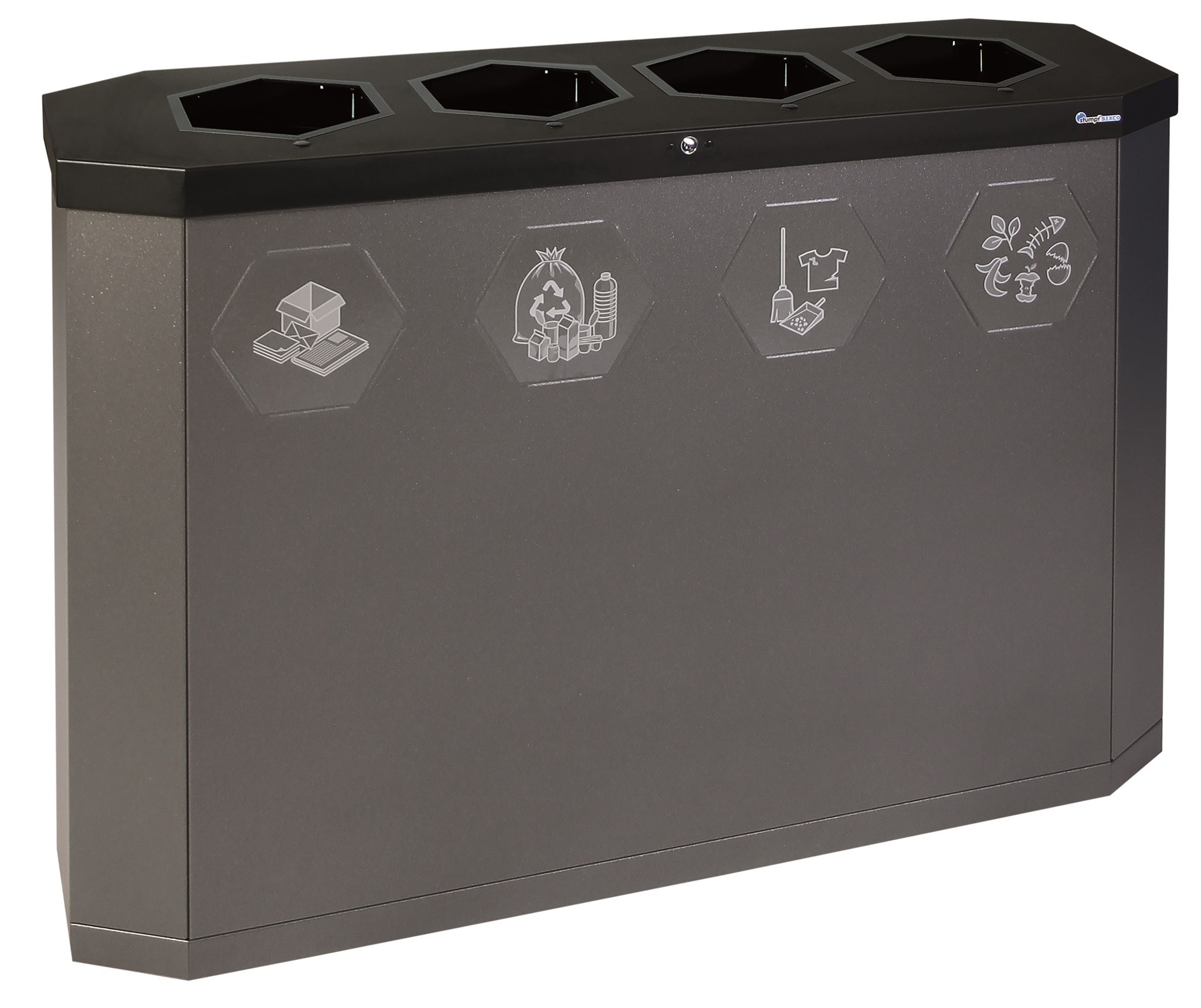 Abfalltrennsystem SIXCO smart, 4 x 45L