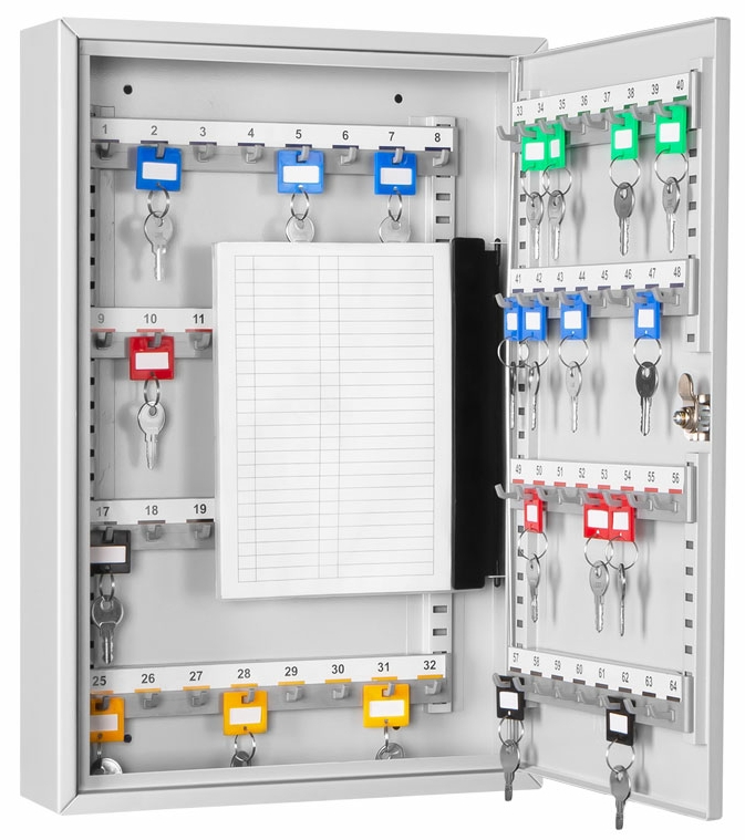 Schlüsselschrank GW-S 64, Farbe RAL 7035