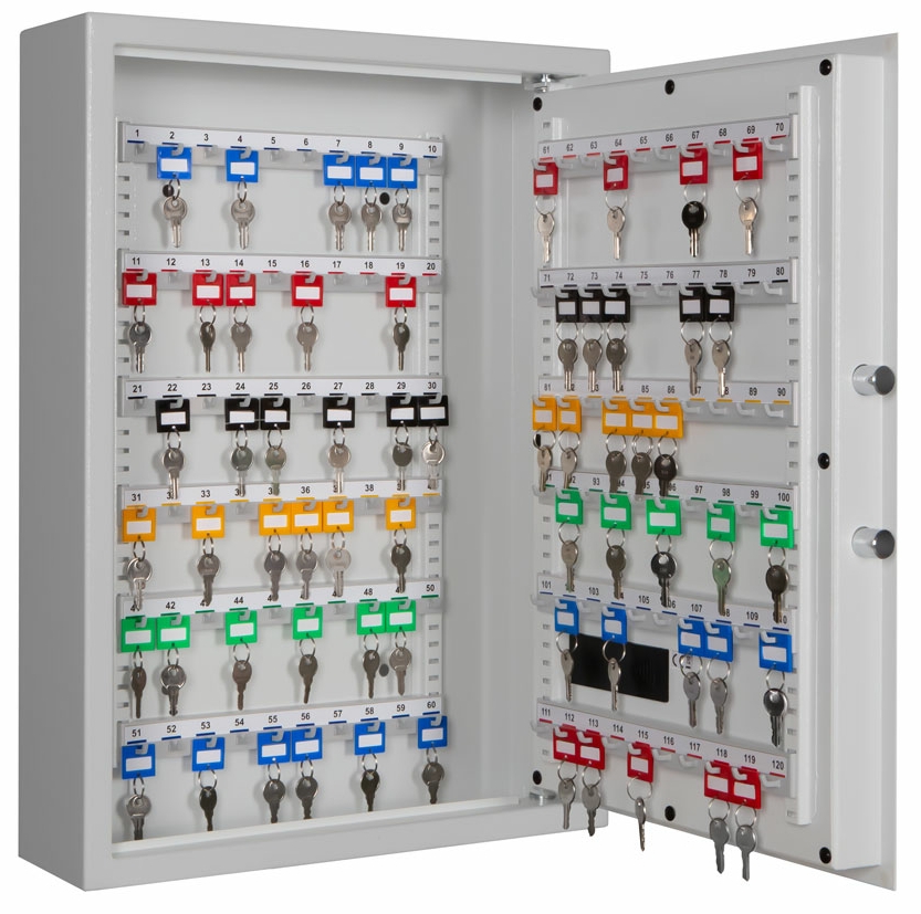 Schlüsselschrank GW-SLE 120, Farbe RAL 7035