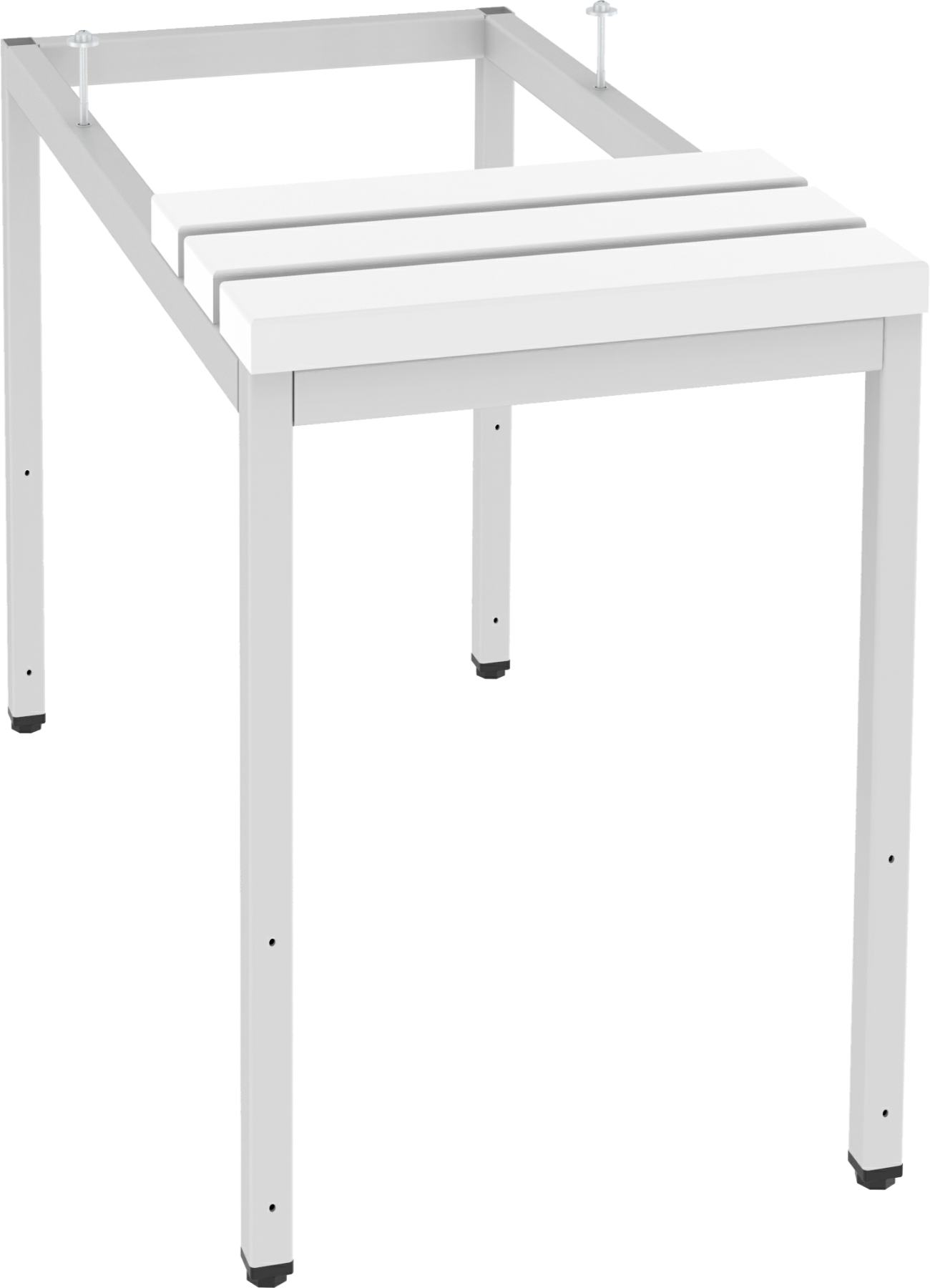 Untergestell mit Sitzbank, Breite 400 mm Kunststofflatten