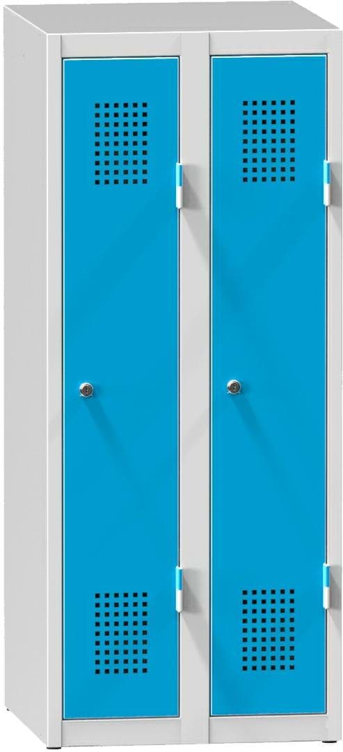 Garderobenschrank, 2 Abteile mit 400 mm Abteilbreite, Höhe 1200 mm