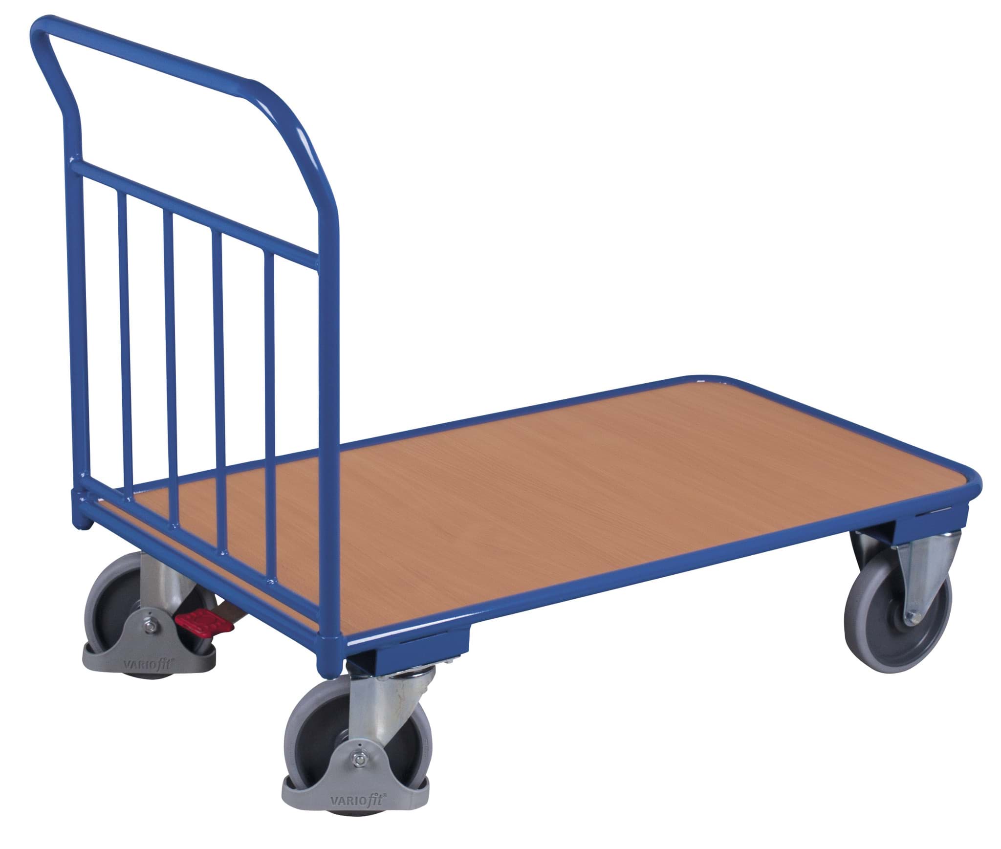 Schiebebügelwagen, Ladefläche: 850 x 500 mm BxT mit senkrechten Rohren