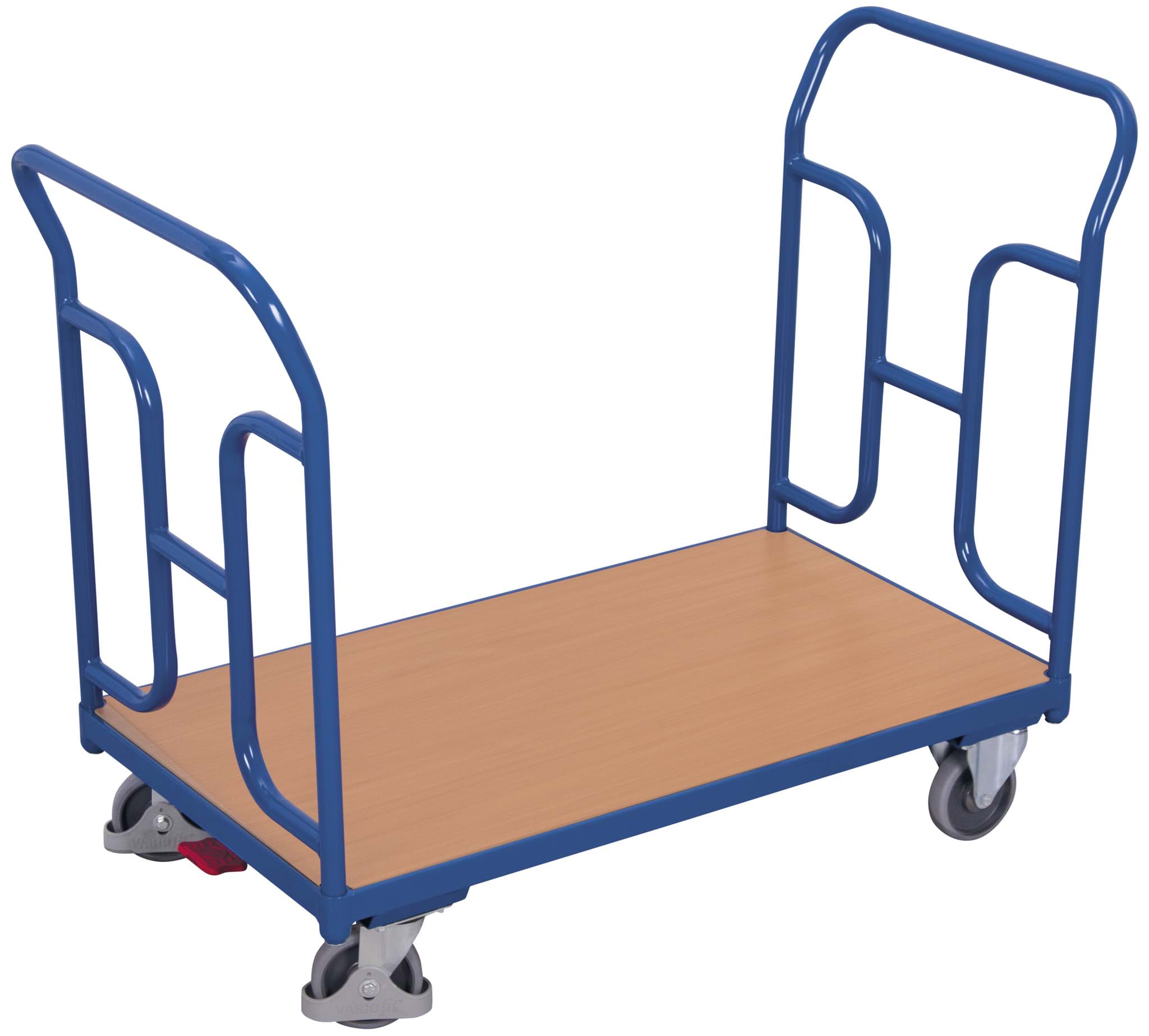 Schiebebügelwagen mit Doppelbügel, 850 x 500 mm BxT Ladefläche