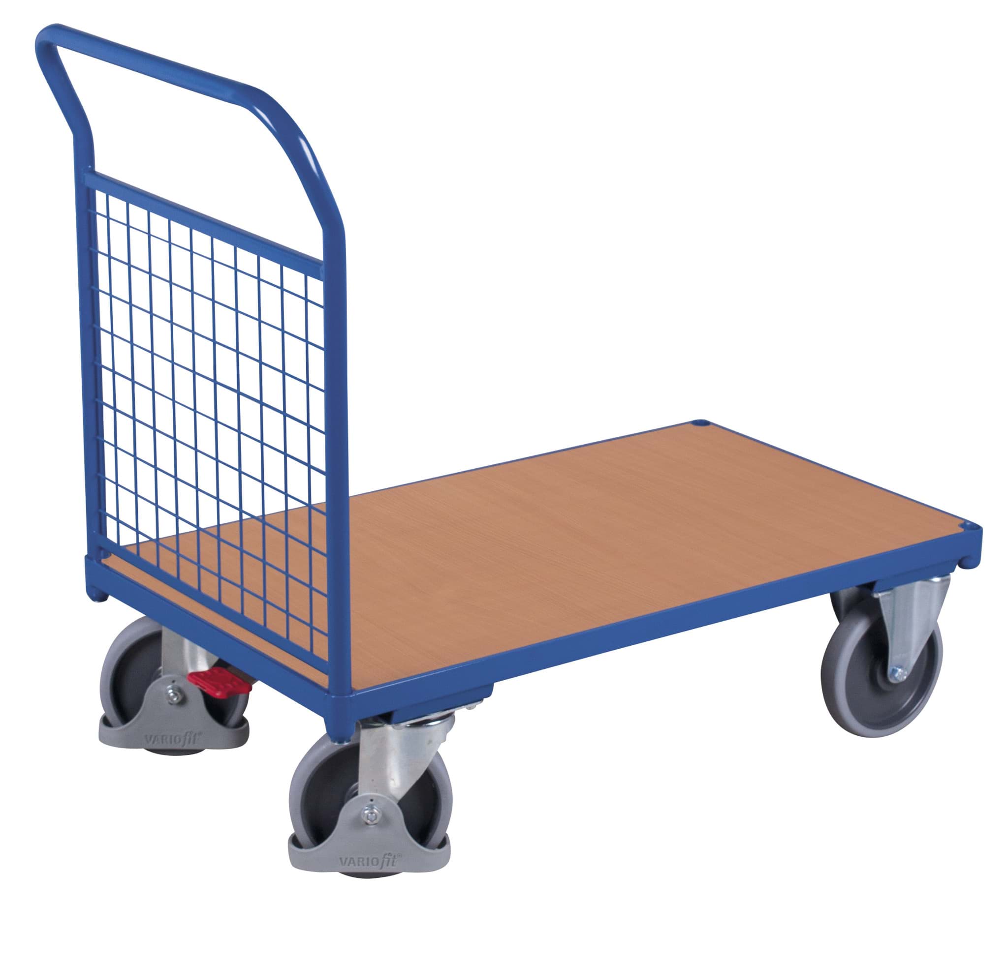 Stirnwandwagen/Schiebebügelwagen 880 x 500 mm BxT mit Gitterwand