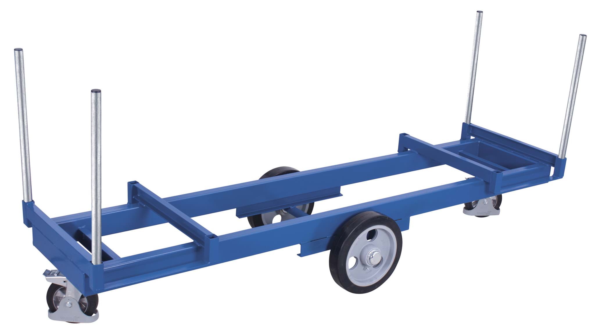 Langmaterialwagen 2500x615 mm BxT mit 4 Rungen