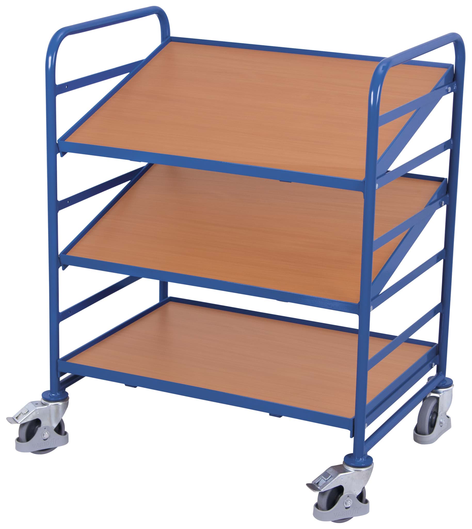 Eurokastenwagen, 3 Ebenen, 935x665x1125 mm BxTxH mit Holzböden