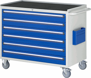 Montagewagen Modell XXL5.16, B 1145 x T 650 x H 975mm, Metall-Top 25 mm mit Anti-Rutsch-Matte 