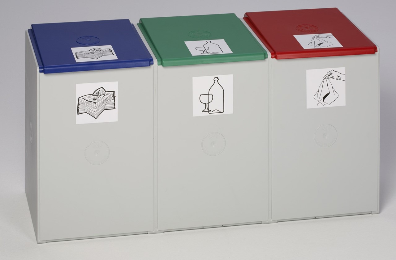 Wertstoffsammelsystem 3-fach WSS 60 Liter für 110 Liter Säcke