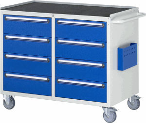 Montagewagen Modell LL5.1.1, B 1145 x T 650 x H 975mm, Metall-Top 25 mm mit Anti-Rutsch-Matte 